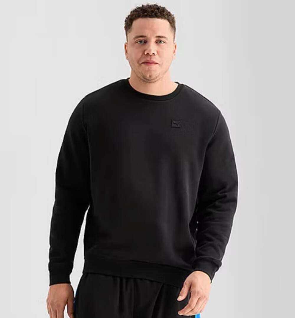 Puma Essential Big & Tall Size 4XL Black Elevated Logo Crewneck Sweatshirt NWT